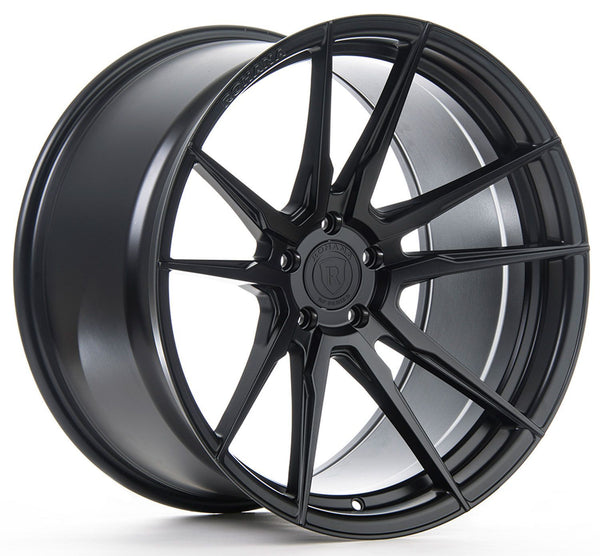 Square Full Set - 22x10.5 Rohana RFX2 Matte Black (Cross Forged) 5x130 28mm (4)