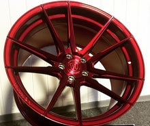 Staggered Full Set - 20x9 Rohana RFX2 Gloss Red (Cross Forged) 5x4.5/114.3 35mm (2) | 20x10 Rohana RFX2 Gloss Red (Cross Forged) 5x4.5/114.3 25mm (2)