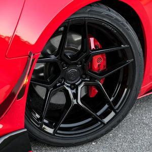 Staggered Full Set - 20x9 Rohana RFX11 Gloss Black (Cross Forged) 5x120 20mm (2) | 20x10 Rohana RFX11 Gloss Black (Cross Forged) (Deep Concave) 5x120 25mm (2)
