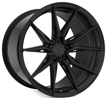 Staggered Full Set - 20x10 Rohana RFX13 Gloss Black (Cross Forged) (Deep Concave) 5x112 25mm (2) | 20x11 Rohana RFX13 Gloss Black (Cross Forged) (Mid Concave) 5x112 35mm (2)