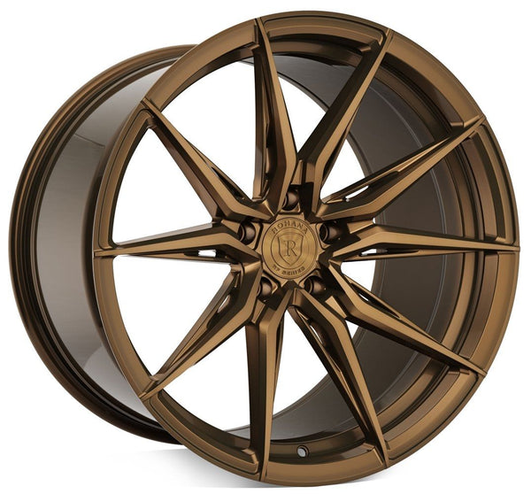 Square Full Set - 20x10 Rohana RFX13 Brushed Bronze (Cross Forged) (Mid Concave) 5x115 20mm (4)