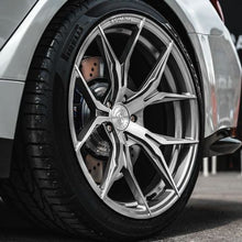 Staggered Full Set - 20x9 Rohana RFX5 Brushed Titanium (Cross Forged) 5x130 45mm (2) | 22x9.5 Rohana RFX5 Brushed Titanium (Cross Forged) 5x130 50mm (2)