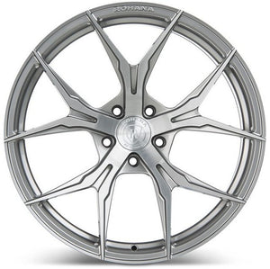 Square Full Set - 22x9.5 Rohana RFX5 Brushed Titanium (Cross Forged) 5x130 50mm (4)