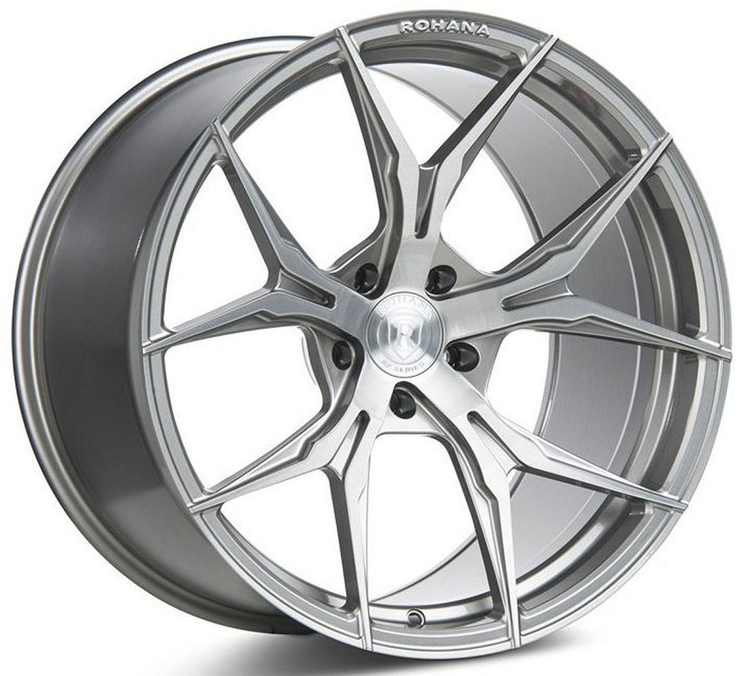 20x10 Rohana RFX5 Brushed Titanium (Cross Forged) 5x112 45mm