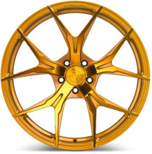 Staggered Full Set - 20x9 Rohana RFX5 Gloss Gold (Cross Forged) 5x4.5/114.3 22mm (2) | 20x11 Rohana RFX5 Gloss Gold (Cross Forged) (Deep Concave) 5x4.5/114.3 28mm (2)