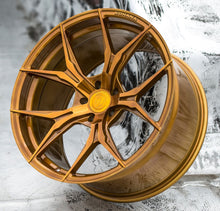 Staggered Full Set - 20x9 Rohana RFX5 Gloss Gold (Cross Forged) 5x130 45mm (2) | 20x11 Rohana RFX5 Gloss Gold (Cross Forged) (Mid Concave) 5x130 48mm (2)