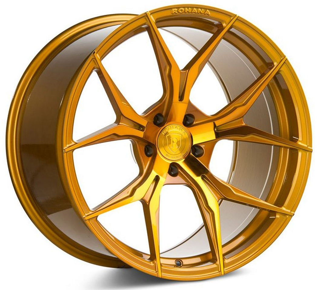 20x10 Rohana RFX5 Gloss Gold (Cross Forged) 5x112 45mm