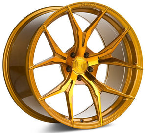 Square Full Set - 20x11 Rohana RFX5 Gloss Gold (Cross Forged) (Deep Concave) 5x4.5/114.3 28mm (4)