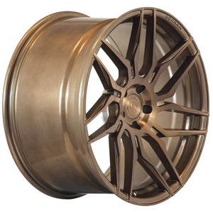 Square Full Set - 21x11.5 Rohana RFX7 Brushed Bronze (True Directional) (Cross Forged) (Left) 5x112 30mm (4)