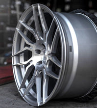 Staggered Full Set - 21x9 Rohana RFX7 Brushed Titanium (True Directional) (Cross Forged) (Left) 5x130 42mm (2) | 21x10.5 Rohana RFX7 Brushed Titanium (True Directional) (Cross Forged) (Left) 5x130 45mm (2)