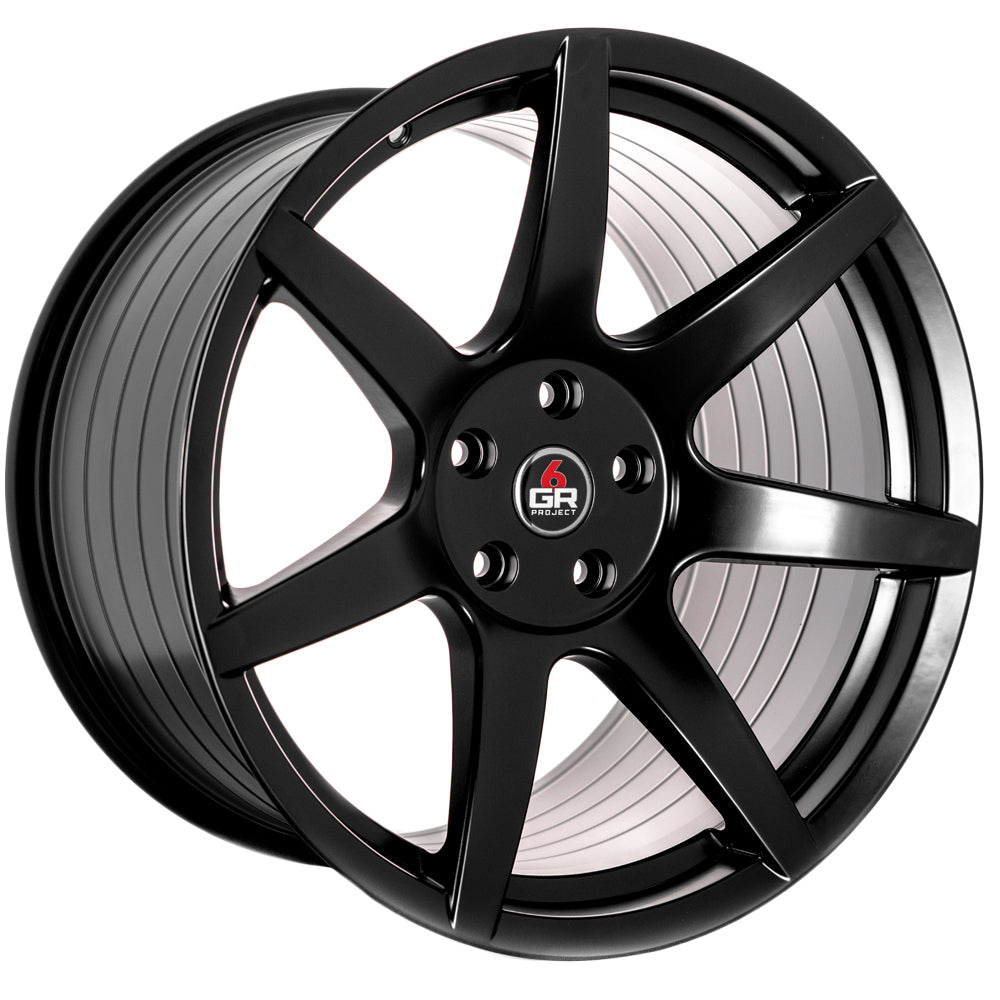 - Staggered full Set - (2) 19x11 Project 6GR 7-SEVEN Satin Black (2) 1 ...