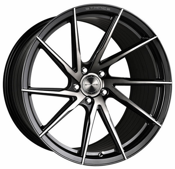 19x8.5 Stance SF01 Gloss Black Tinted Machine (Rotary Forged) (True Directional)