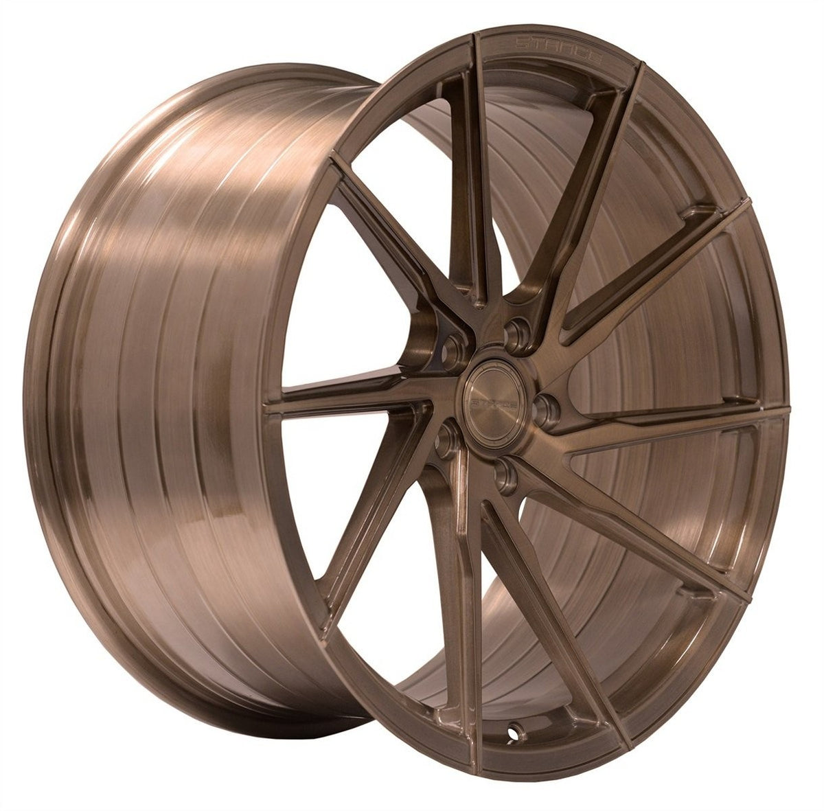 Staggered Set (2) 20x8.5 Stance SF01 Tinted Brush Bronze (Rotary Forged ...