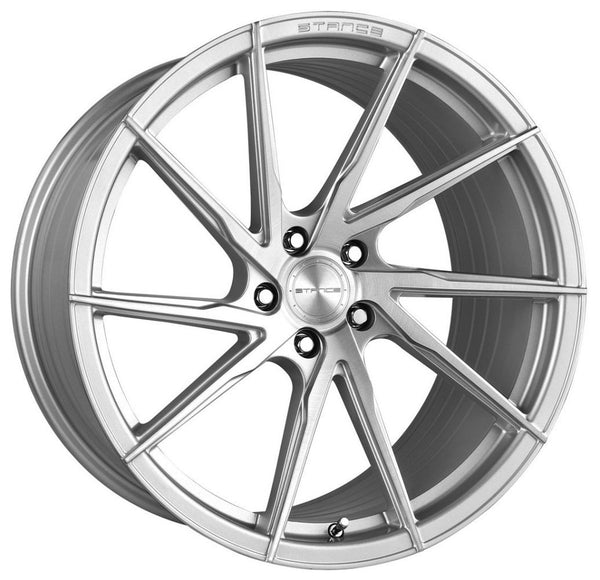 - Staggered full Set -(2) 19x8.5 Stance SF01 Brushed Silver (Rotary Forged) (True Directional)(2) 20x11 Stance SF01 Brushed Silver (Rotary Forged) (True Directional)