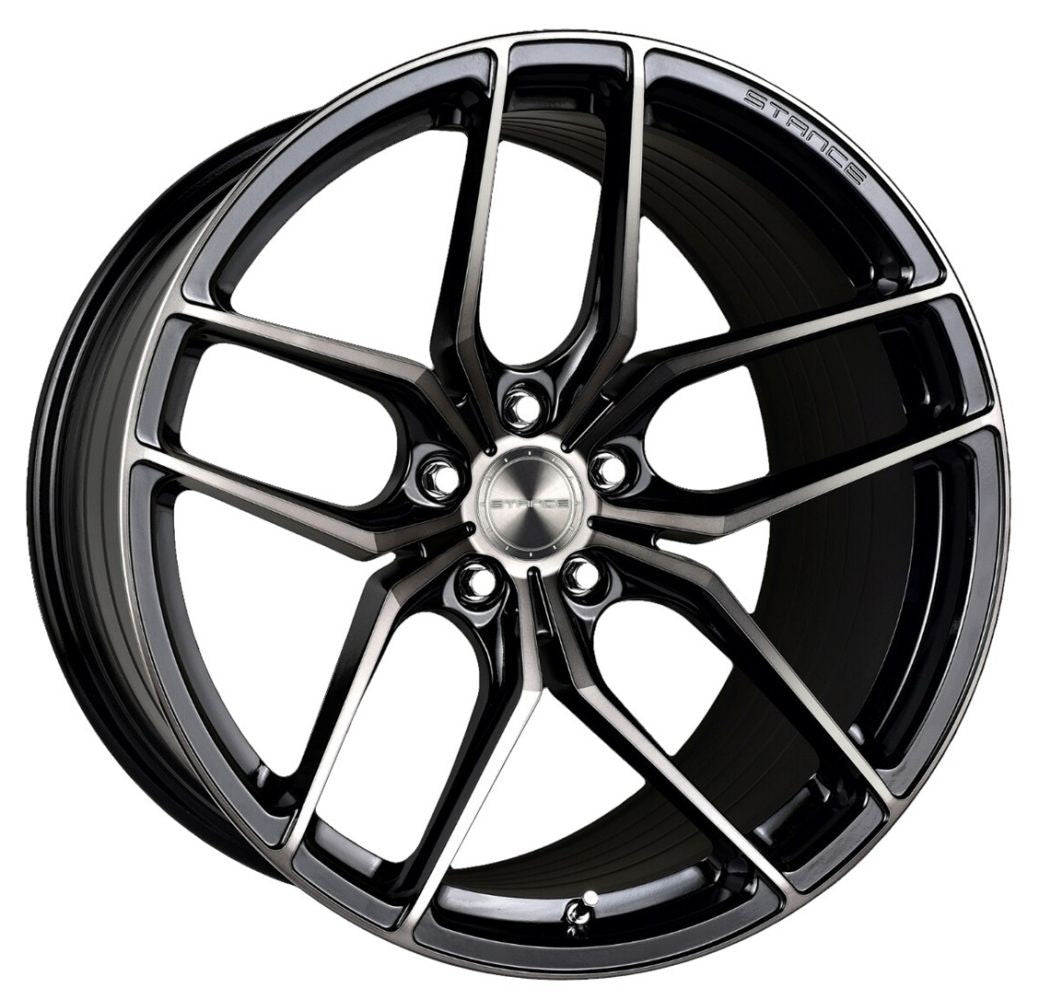 18x9.5 Stance SF03 Gloss Black Tinted Machined (Rotary Flow)