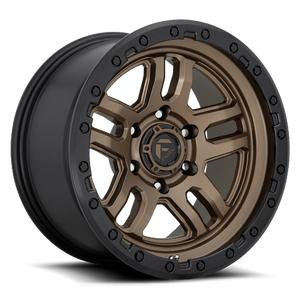 20x9 FUEL AMMO w/ NITTO Trail Grappler 35" tires (Satin Bronze w/ Black lip)