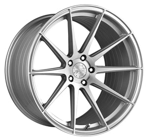 19x9.5 Vertini RF1.3 Brush Silver Machine (Rotary Forged)