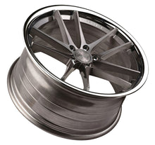 20x9 Vertini RF1.5 Brushed Titanium w/ Chrome Lip (Rotary Forged)