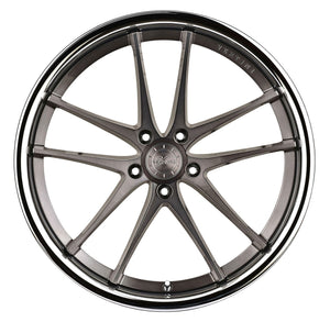 20x10.5 Vertini RF1.5 Brushed Titanium w/ Chrome Lip (Rotary Forged)