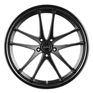 20x9 Vertini RF1.5 Matte Black Face w/ Gloss Black Lip (Rotary Forged)