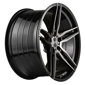 20x10.5 Vertini RF1.6 Gloss Black Tinted Face (Rotary Forged)