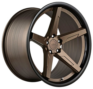 20x10 Vertini RF1.7 Satin Bronze w/ Black Lip (Rotary Forged)