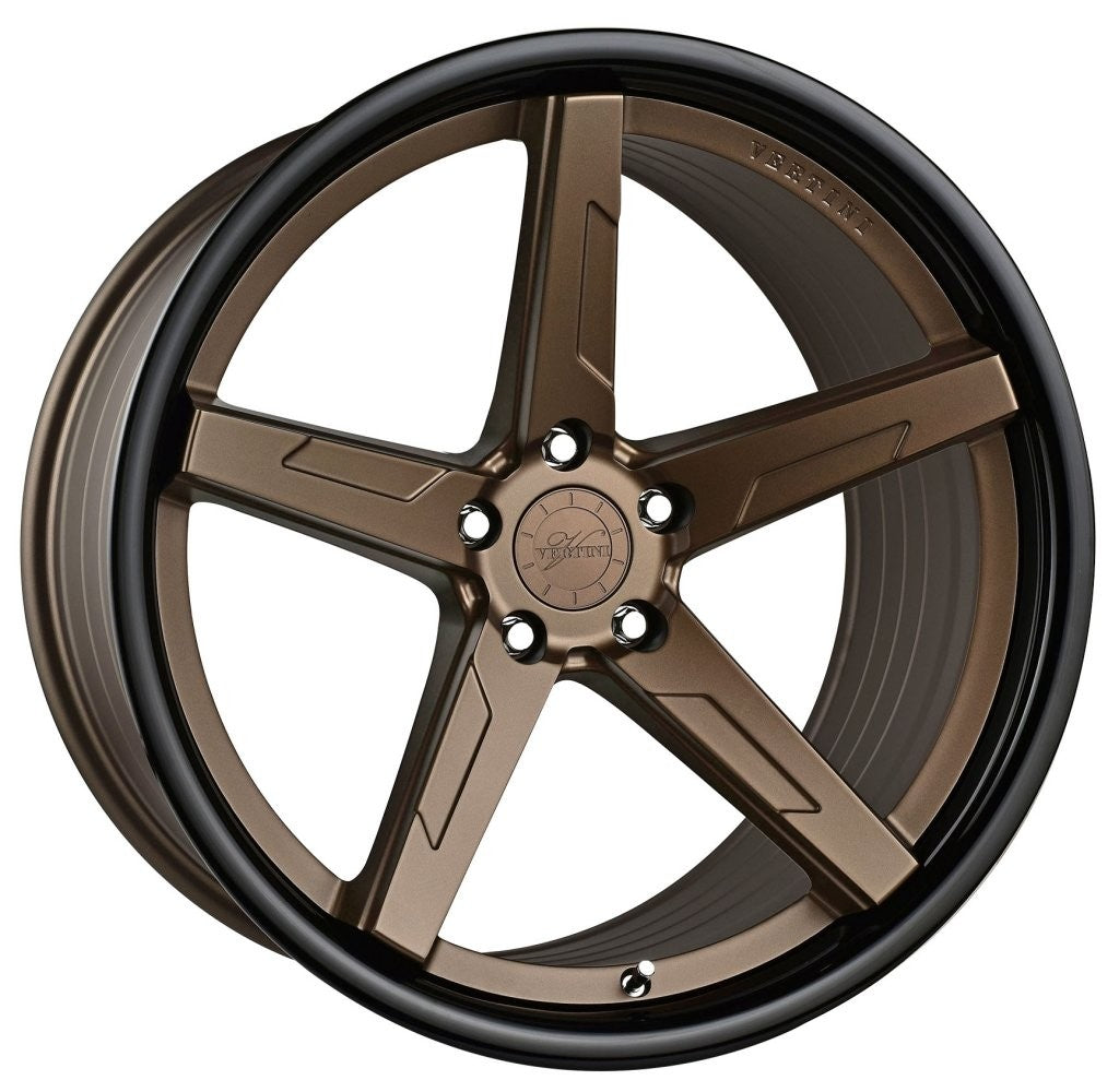 20x9 Vertini RF1.7 Satin Bronze w/ Black Lip (Rotary Forged)