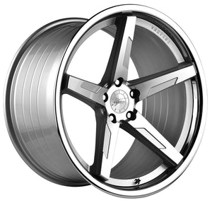 20x11 Vertini RF1.7 Silver Machined w/ Chrome Lip (Rotary Forged)