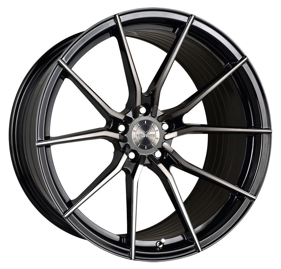 20x12 Vertini RF1.2 Gloss Black Tinted Face (Rotary Forged)