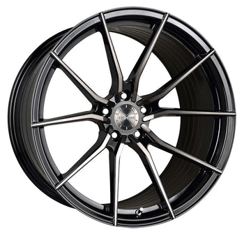 20x10 Vertini RF1.2 Gloss Black Tinted Face (Rotary Forged)