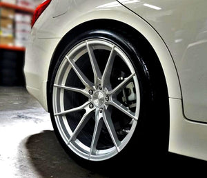 22x9 Vertini RF1.2 Brushed Silver Machine (Rotary Forged)