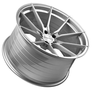 21x10.5 Vertini RF1.2 Brushed Silver Machine (Rotary Forged)