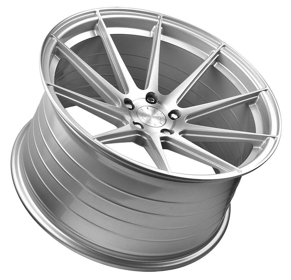 20x10.5 Vertini Wheels RF1.3 Brush Silver Machine (Rotary Forged ...