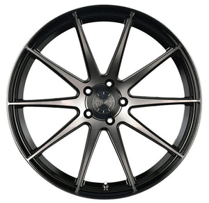 20x10 Vertini RF1.3 Gloss Black Tinted Face (Rotary Forged)