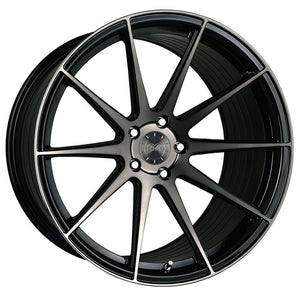 20x10 Vertini RF1.3 Gloss Black Tinted Face (Rotary Forged)