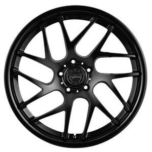 20x9 Vertini RF1.4 Matte Black Face w/ Gloss Black Lip (True Directional)