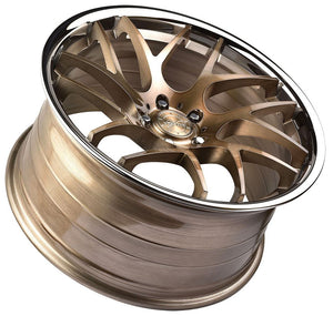 20x9 Vertini RF1.4 Brushed Bronze w/ Chrome Lip (True Directional)