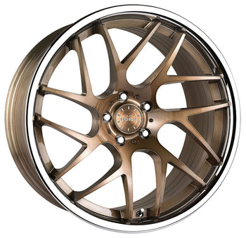 20x10.5 Vertini RF1.4 Brushed Bronze w/ Chrome Lip (True Directional)