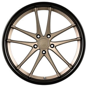 20x11 Vertini RF1.5 Satin Bronze w/ Gloss Black Lip (Rotary Forged)