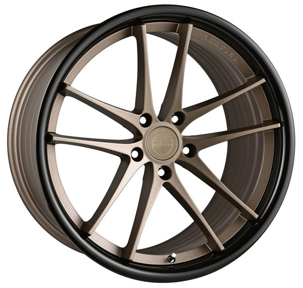 20x9 Vertini RF1.5 Satin Bronze w/ Gloss Black Lip (Rotary Forged)