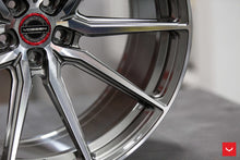 Staggered full Set - (2) 22x10.5 Vossen HF-3 Gloss Graphite Polished (Hybrid Forged) (2) 22x12 Vossen HF-3 Gloss Graphite Polished (Hybrid Forged)