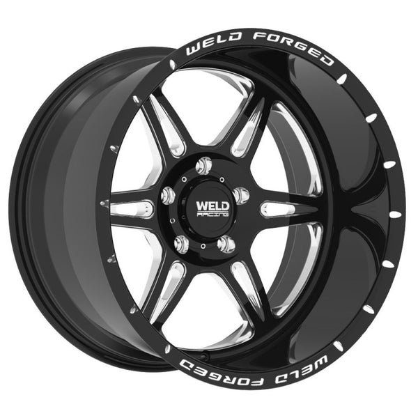 22x12 Weld Off-Road CHEYENNE 6 XT  (Gloss Black w/ Milled Spokes)