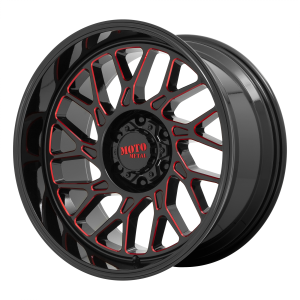 Moto Metal Offroad Wheels MO805 Gloss Black/Milled/Red Tint