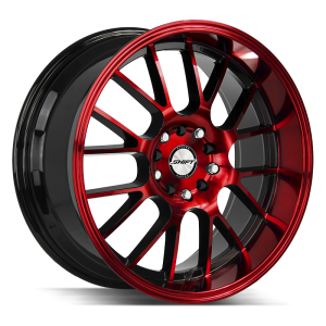 Shift Wheels Gloss Black/Candy Red Machined