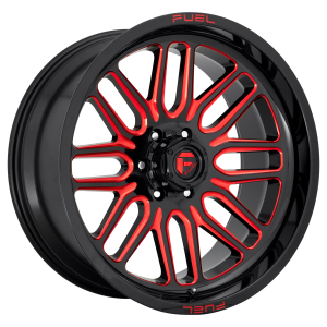 Fuel Offroad Wheels D663 Ignite Gloss Black Red Milled 