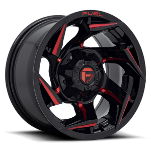 Fuel Offroad Wheels D755 Reaction Gloss Black/Red Milled