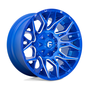 22x12 Fuel Offroad Wheels D770 Twitch 8x170 -44 Offset 125.1 Centerbore Anodized Blue Milled