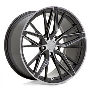 20x10.5 5x114.3 XO Wheels Zurich Gloss Black With Machined Gloss Dark Tint 45 offset 76.1 hub