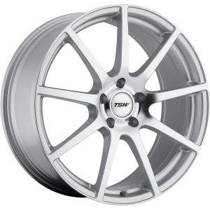 18x8.5 5x112 TSW Wheels Interlagos Silver With Mirror Cut Face 32 offset 72.1 hub