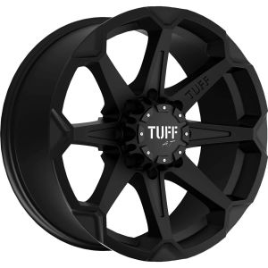 17x9 8x165.1 Tuff Wheels T05 Satin Black 10 offset 125.1 hub